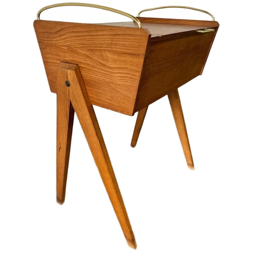Vintage Naaikist Op Poten – Mid-century Opbergbox image 1