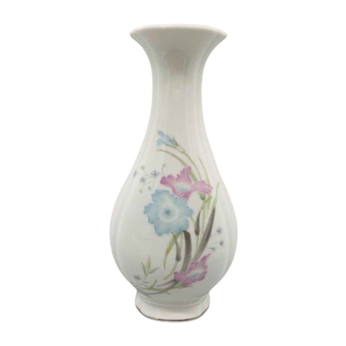 Vaas Vintage Wit Pastelkleurige Bloemen China image 1