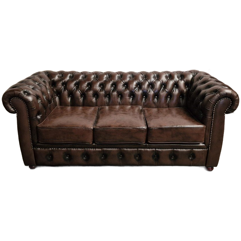 Chesterfield Cresswell 3-Zits – Antiek Bruin | 100% Leder | Tijdloze Elegantie image 1