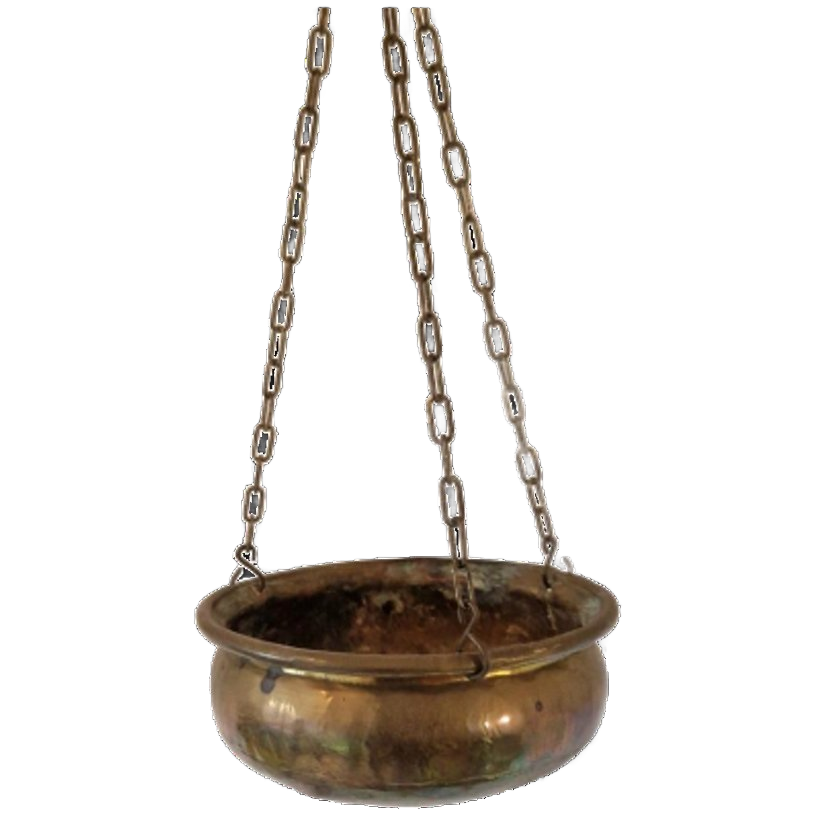 Koperen Hangpot Schaal Vintage Hangpot image 1