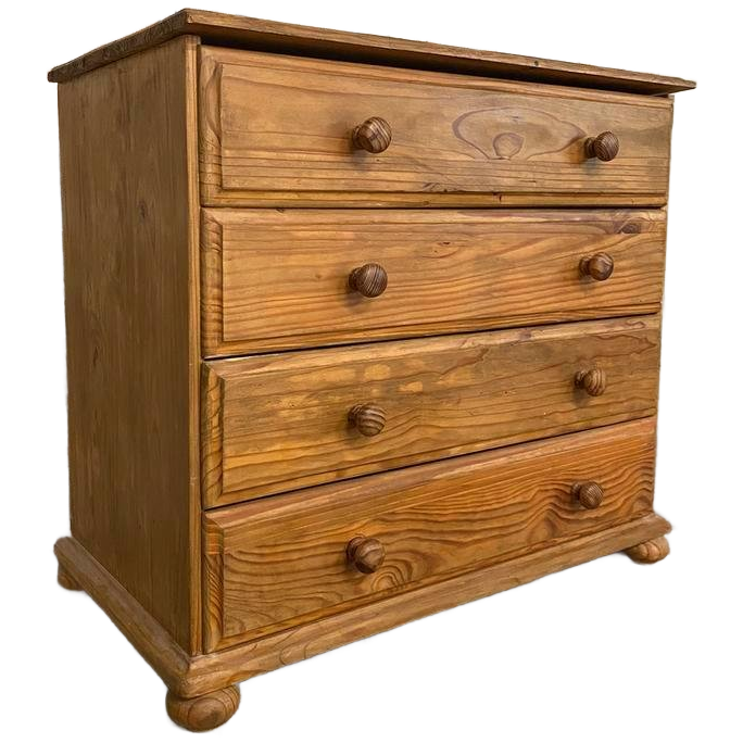 Oud Grenen Ladekast, Ladekastje, Kast. Vier Laden. image 1