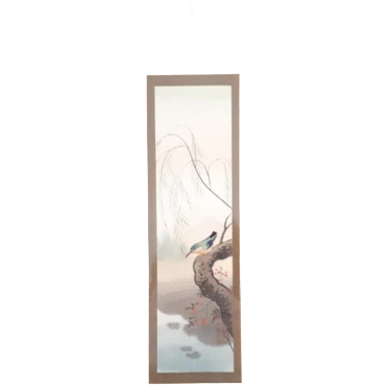 * Antiek Lijstje Met Vogel Schildering Schilderij image 1