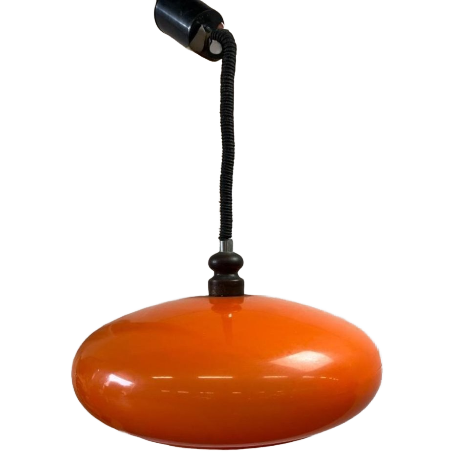 Vintage Oranje Ufo Luster / Hanglamp Jaren 70 image 1