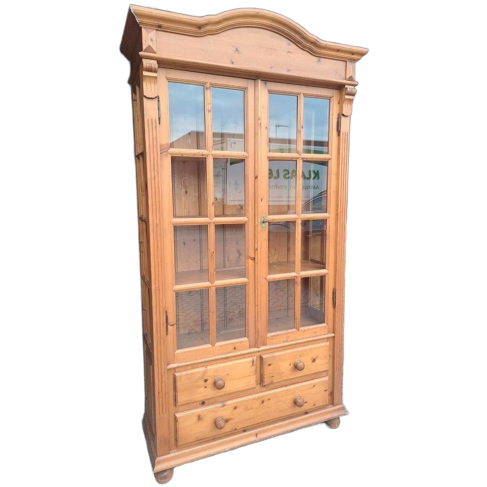 Grenen Ladekast Vitrine Kast image 1