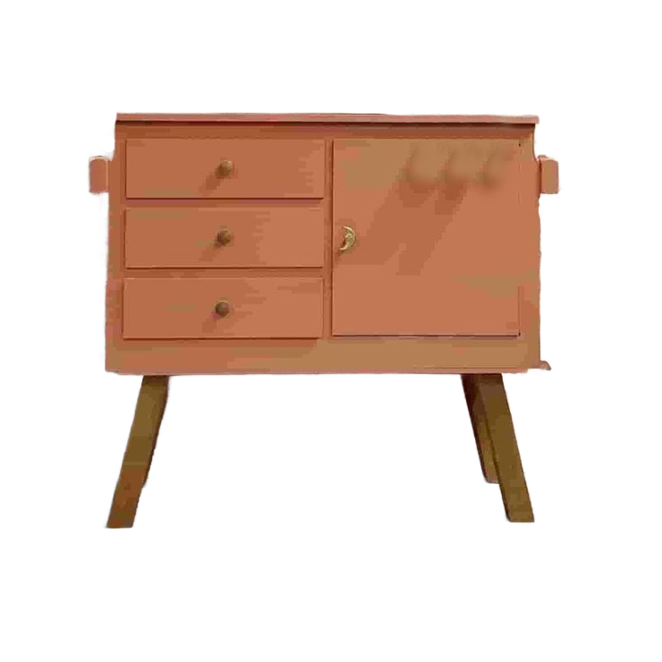 Vintage Unieke Commode Babykamer Terracotta image 1