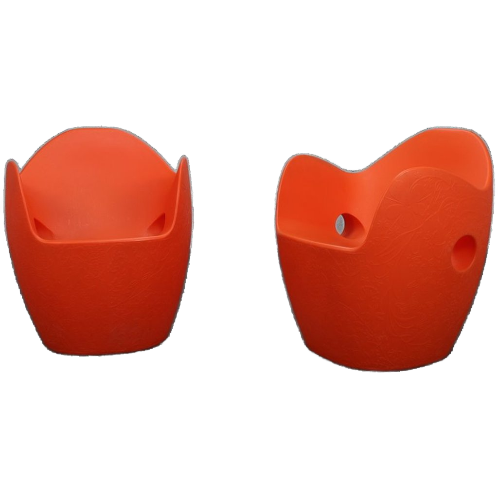 Set Of 2 Armchairs “o-nest” By Tord Boontje For Moroso, 2006 Orange image 1