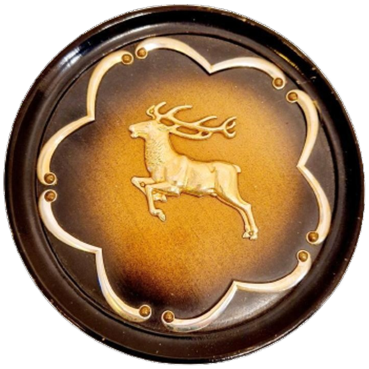 Vintage Houten Wandbord Jaren 60 Met Hert Wandbordje image 1