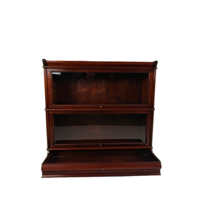 Mahonie Globe-wernicke Modulaire Boekenkast Met Onderladen image 1