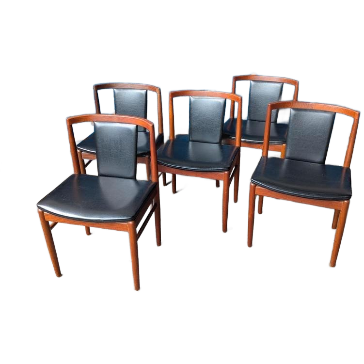 Set 5 (of 6) Deense Teak Stoelen , Findahls Møbelfabrik image 1