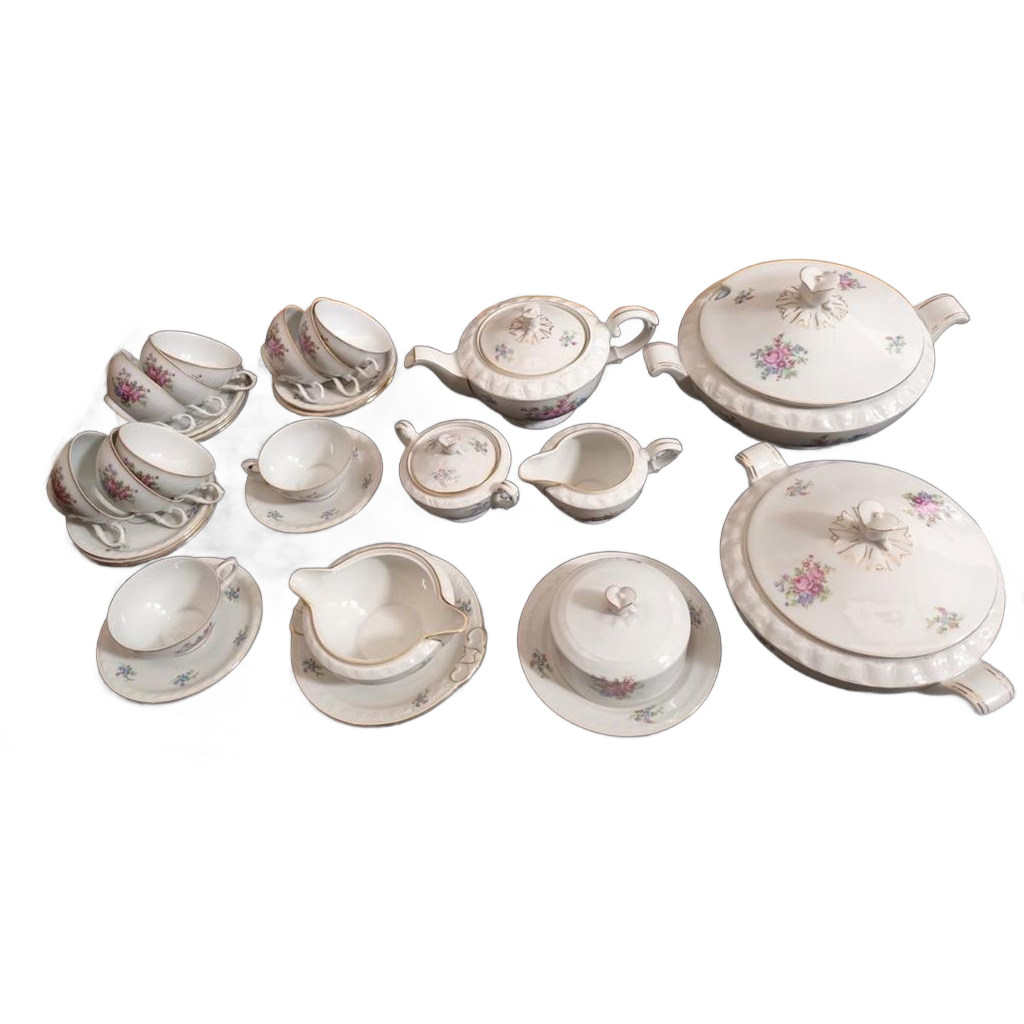 Klassiek Parelmoer Porselein Servies Tsjecho-slowaaks image 1