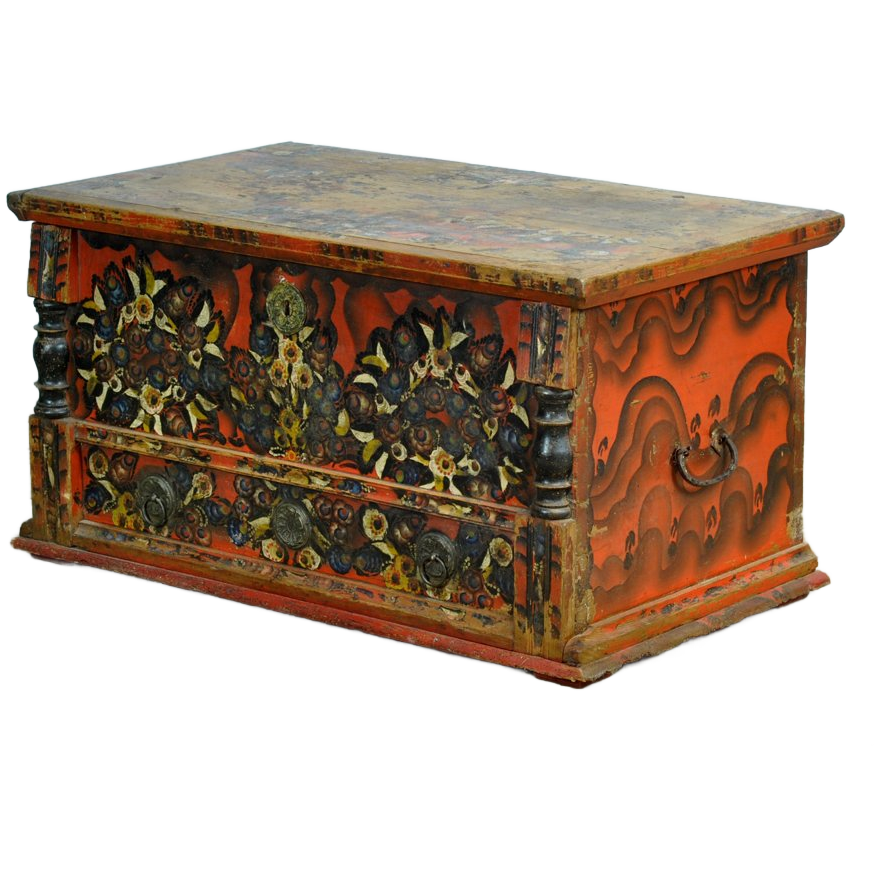 Folk Art Bruidskist, Circa 1850 image 1