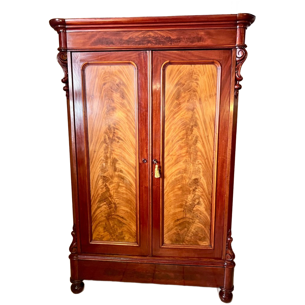 Uitneembare Antiek Mahonie Kast Met Planken En Lades, 188 Cm Hoog image 1