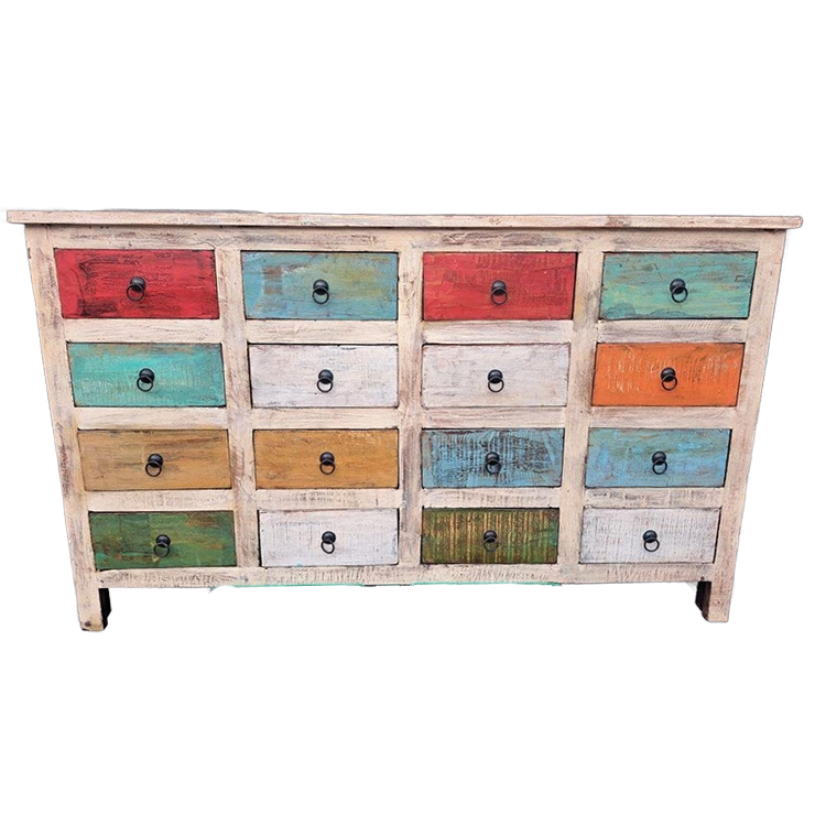 Hardhouten Ladekast Uit India 16 Lades image 1