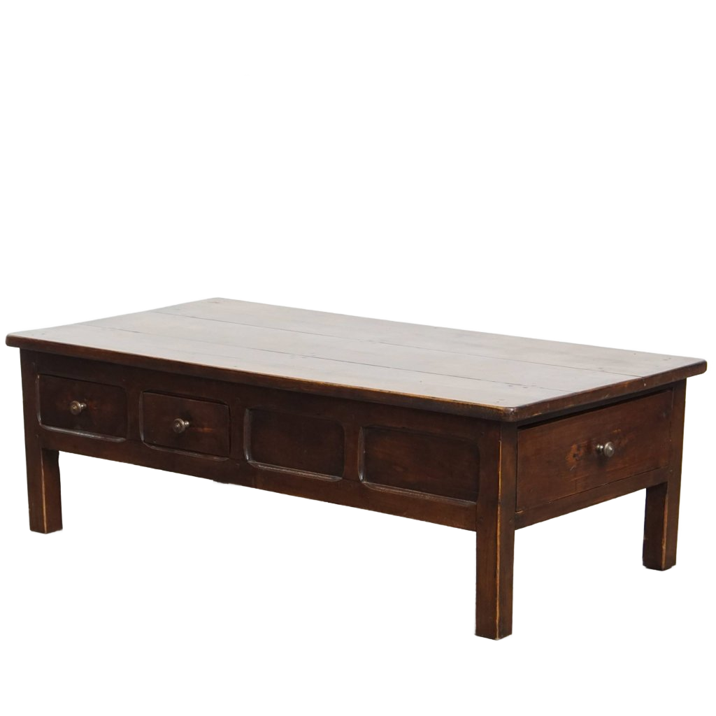Prachtige En Unieke Antieke Franse Salontafel Van Vruchtenbomenhout Met 5 Lades image 1