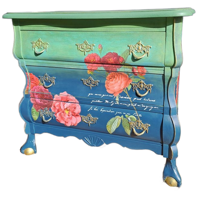 Buikkast - Ladekast - Restyled - Blauw-groen image 1