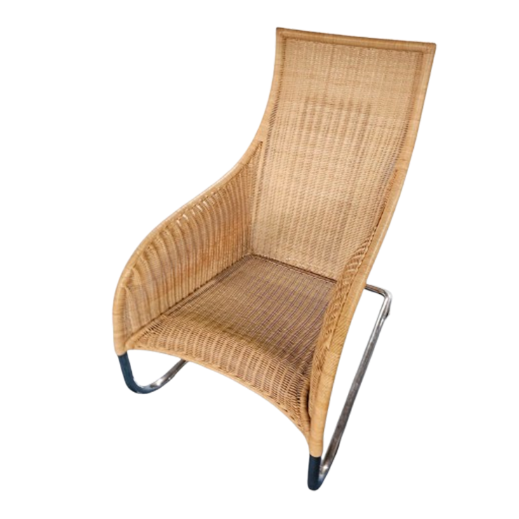 2 X Weighty Rattan Lounge Chair 1990s image 1