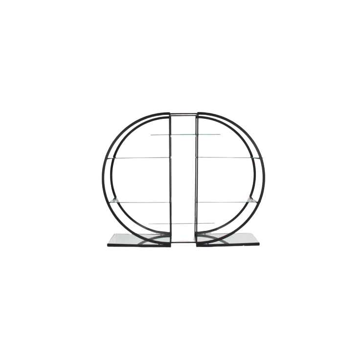 Bekijk Jaren 80 Room Divider Ronde Vitrine Kast op Reliving