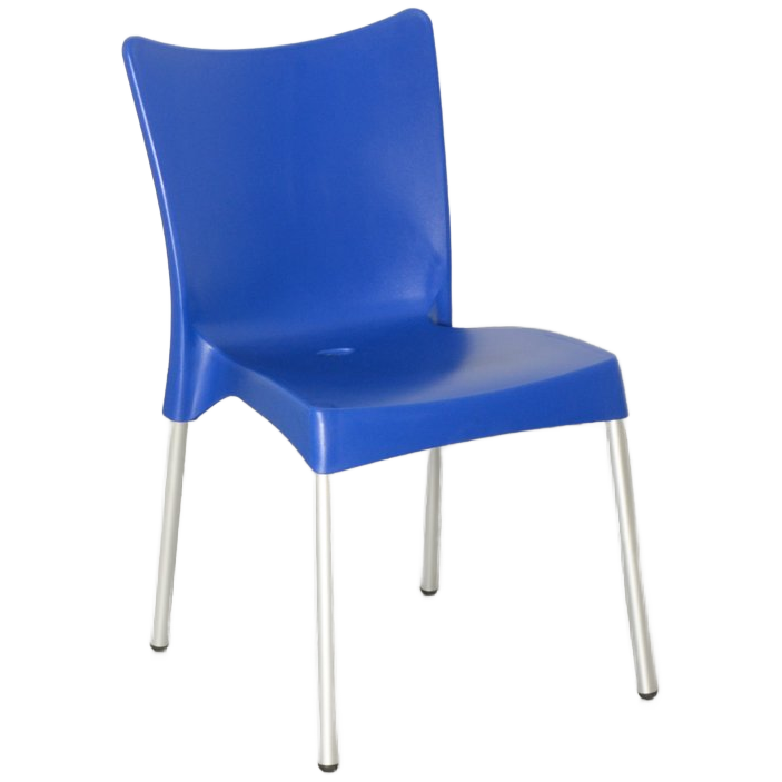 Siesta Kantinestoel, Blauw, 4-Poot Onderstel image 1