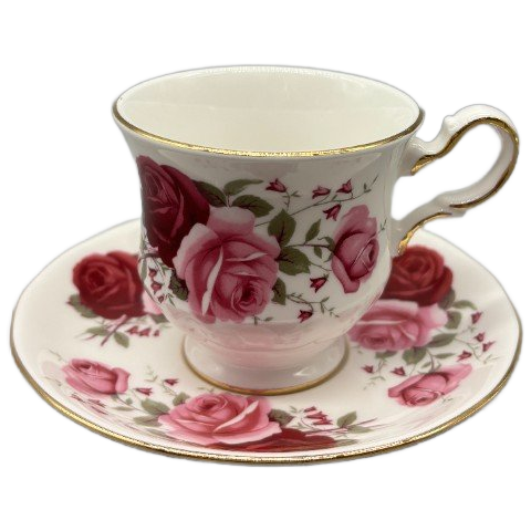Queen Anne Kop En Schotel Rozen 40'S image 1
