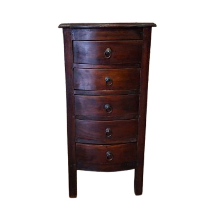 Koloniaal Teakhouten Ladenkast, Apothekerskast, Archiefkast Afm. 41x39cm En 86cm Hoog. image 1
