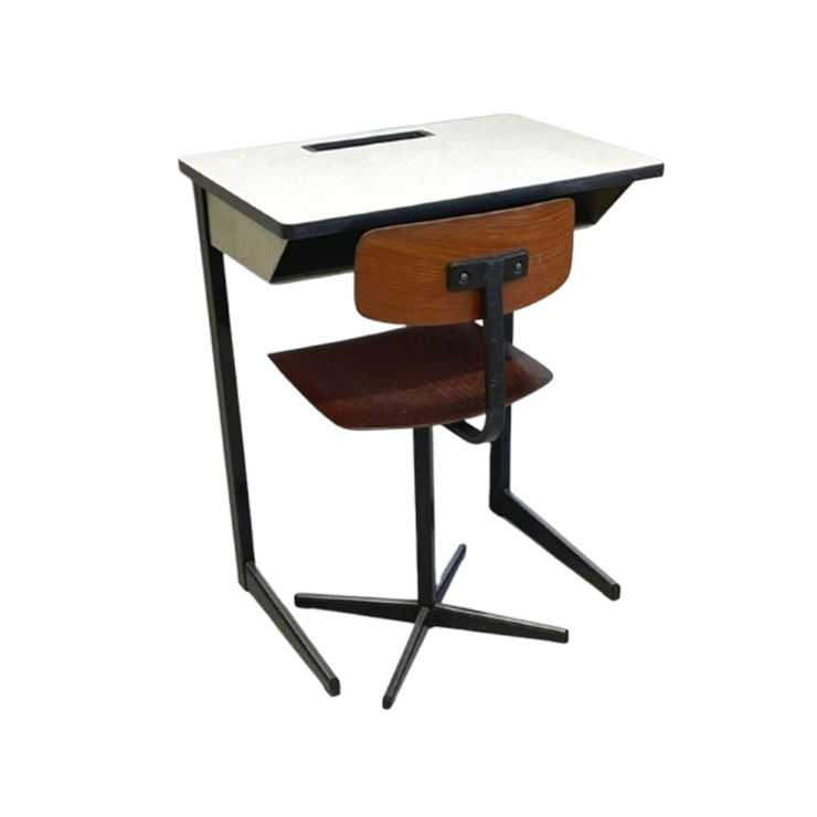 Vintage Marko Schoolsetje Tafel Lessenaar & Stoel Hoog Model image 1