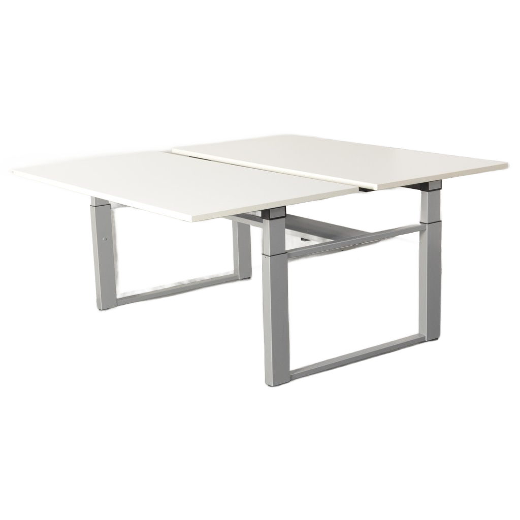 Sedus Benchwerkplek, Wit Blad, 180 X 80 Cm (2X), Hoogte Instelbaar Onderstel image 1