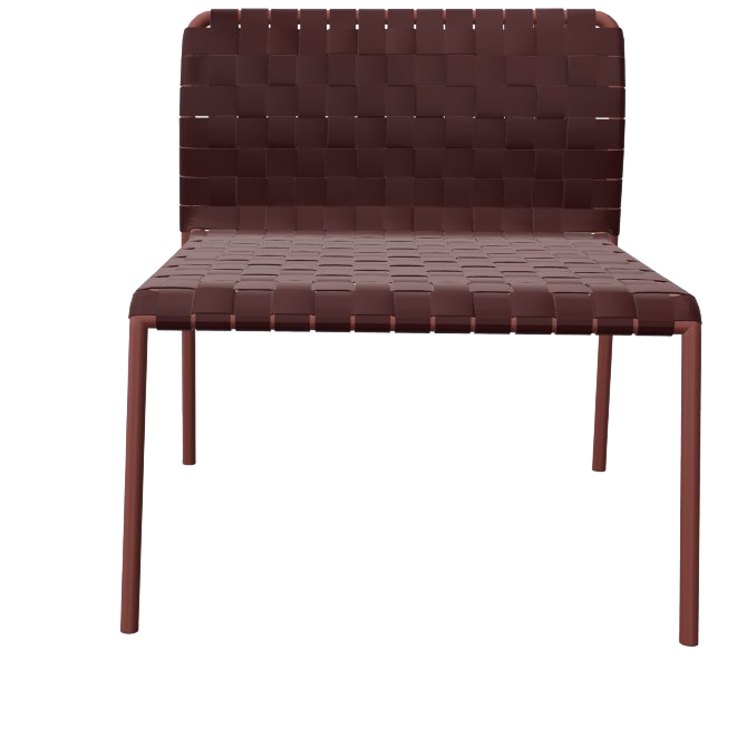Andreu World Costa Stoel Aluminium Poedercoating Rood image 1