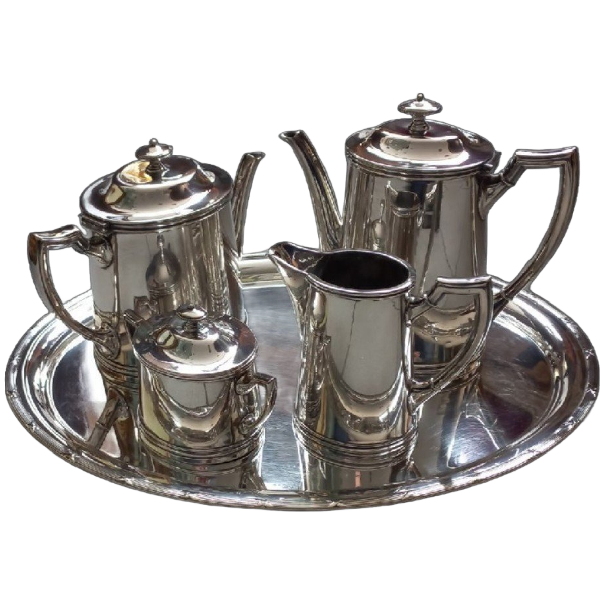 Wellner Soehne Verzilverd Koffie/theeservies. image 1