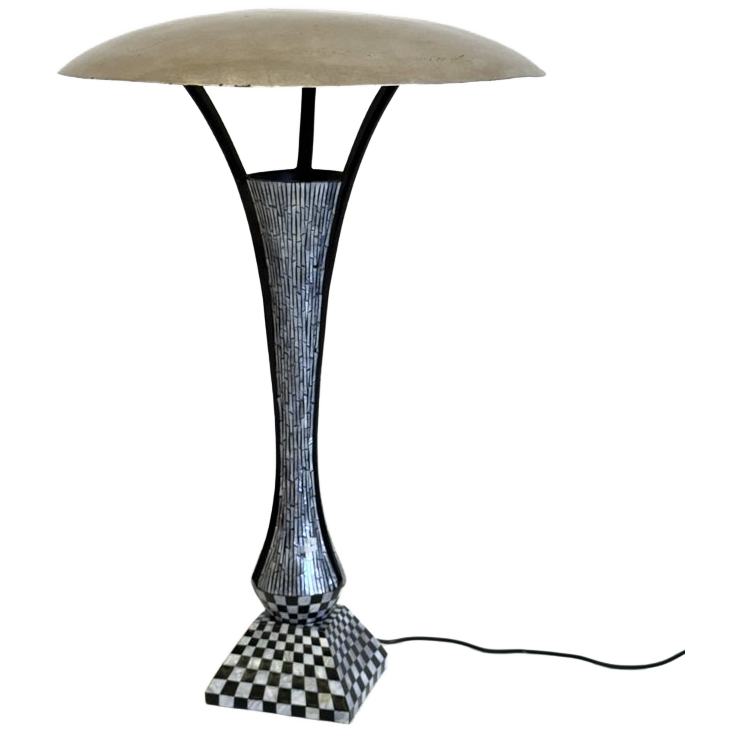 Vintage Vloerlamp Met Mozaïekpatroon In Art Deco Stijl image 1