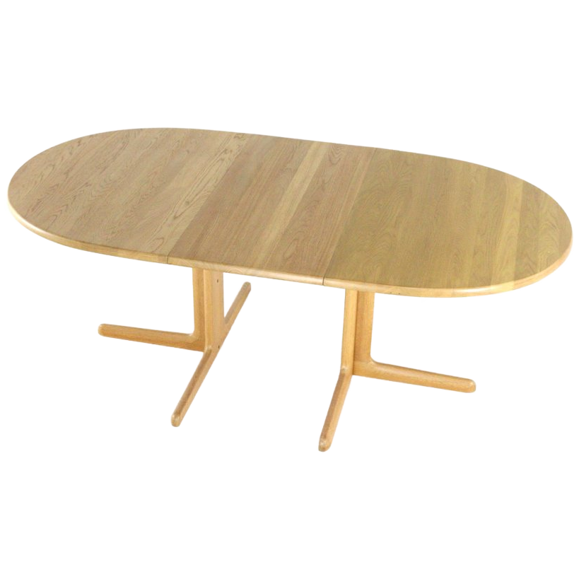 Juul Kristensen Voor Jk Mobler Eiken Ovalen Verlengbare Eettafel Vintage Deens image 1