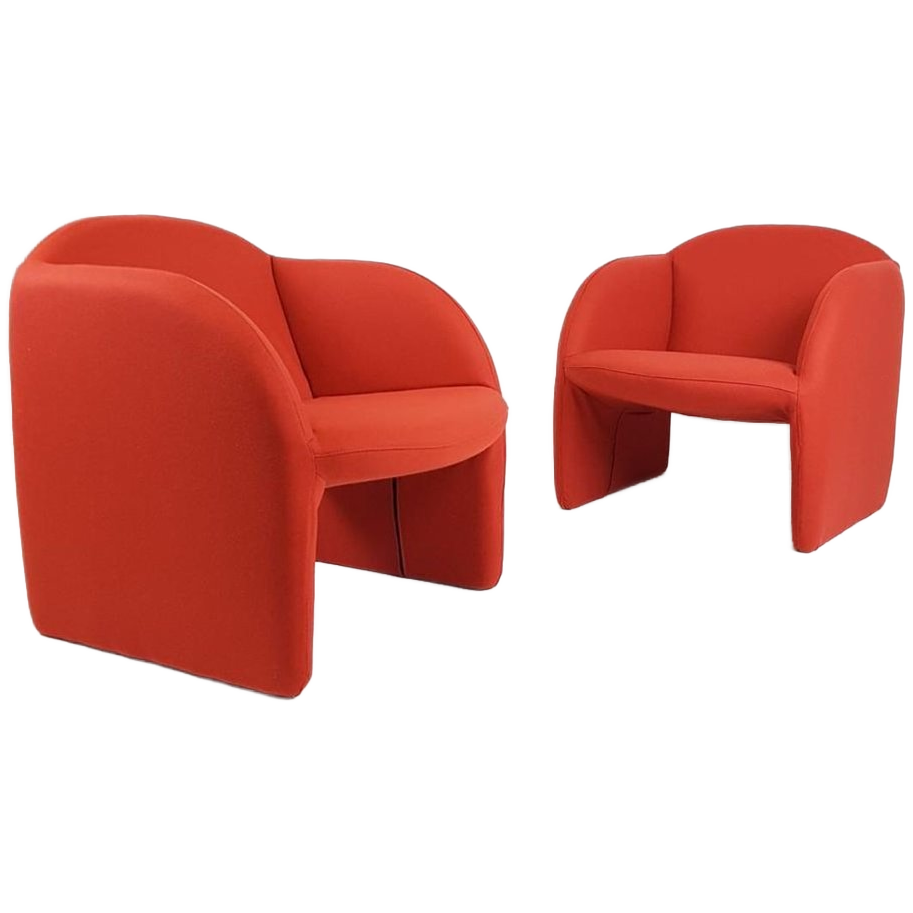 Artifort Ben’s Steenrood / Donker Oranje Fauteuils Ploegstof image 1