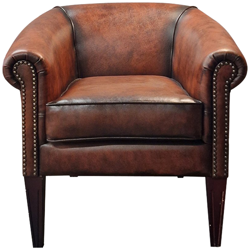 Chesterfield Club Chair - Antiek Bruin image 1