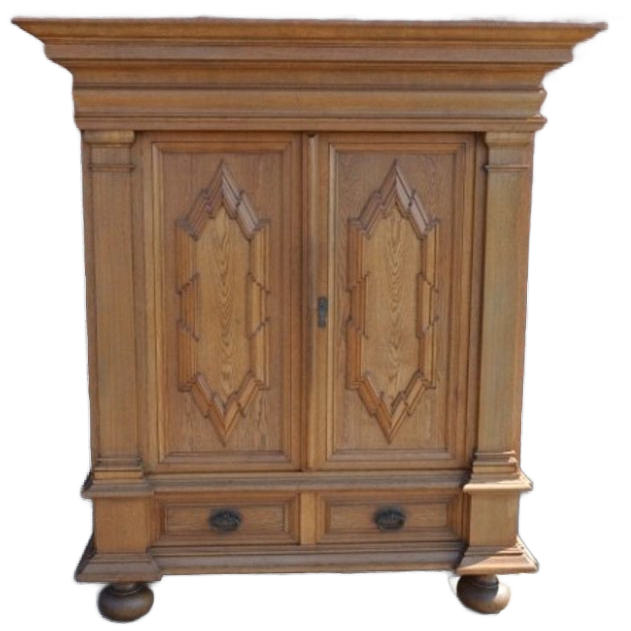 Robuuste Kast Grenen / Eiken 3 Delig image 1
