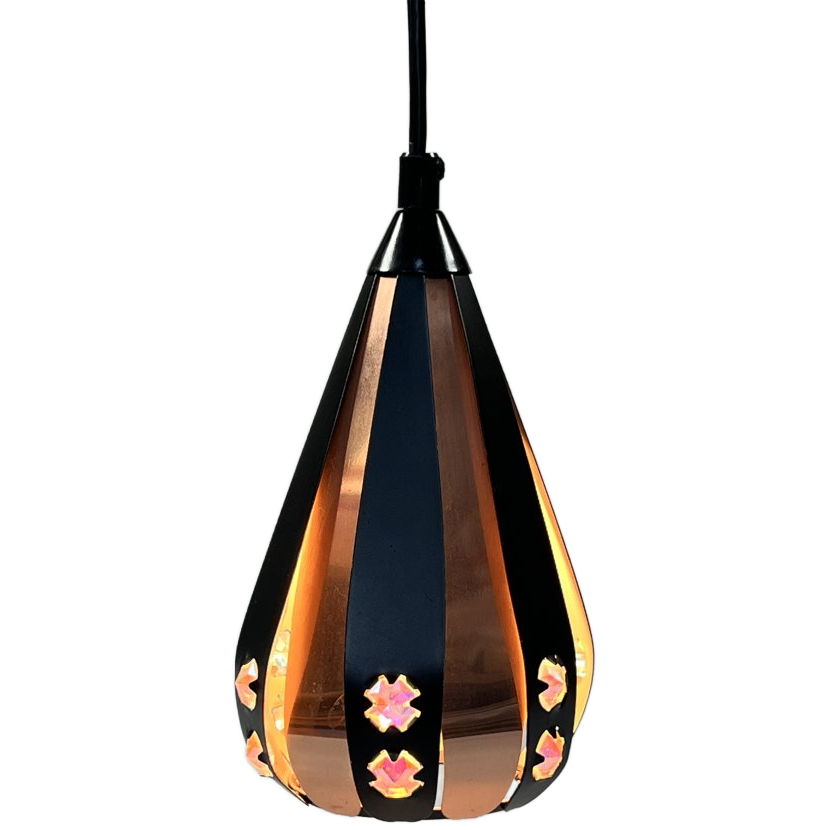 Vintage Druppel Hanglampje, Werner Schou, 1960's Denemarken image 1