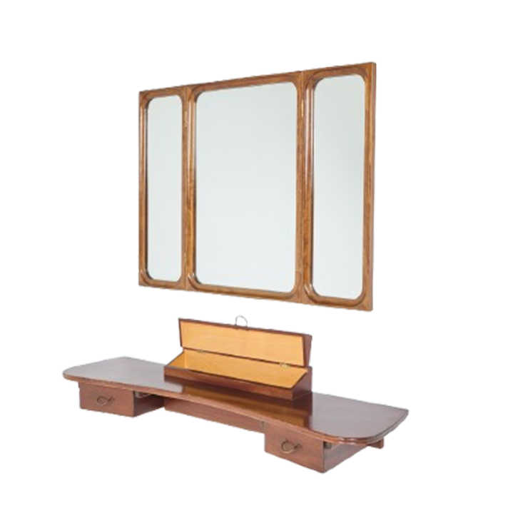 Danish Mid-century Modern Wall Console With Mirror By Frode Holm For Illums Bolighus, 1950’s image 1