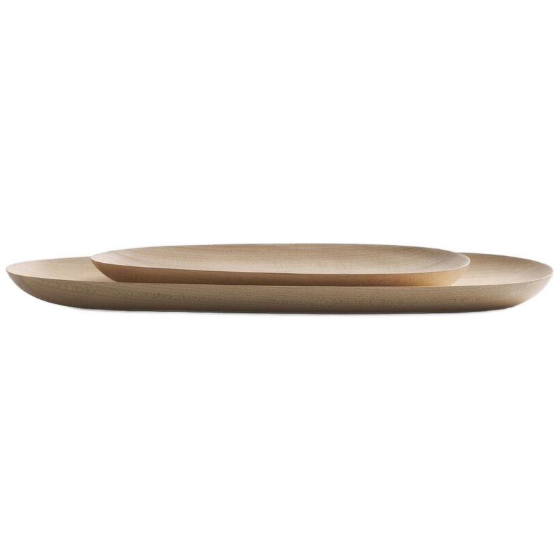 Ethnicraft Thin Oval Boards Set Sycamore image 1