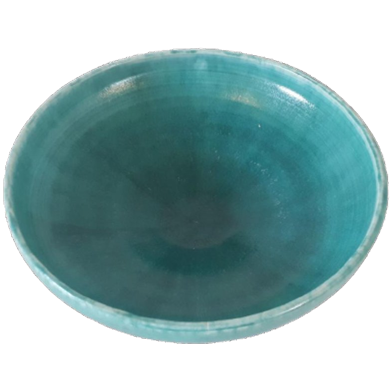 Vintage Schaal Blauw Groene Keramieke Schaal Gemerkt image 1