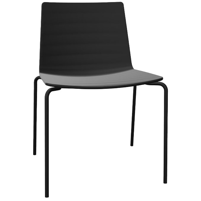 Andreu World Flex Chair Aluminium Zwart image 1