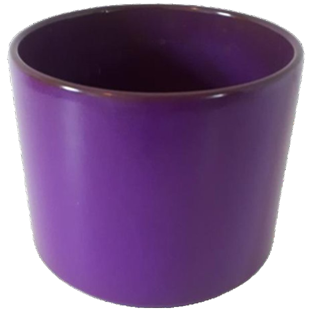 Grote Vintage Bloempot Paarse Retro Pot Jaren 70 image 1