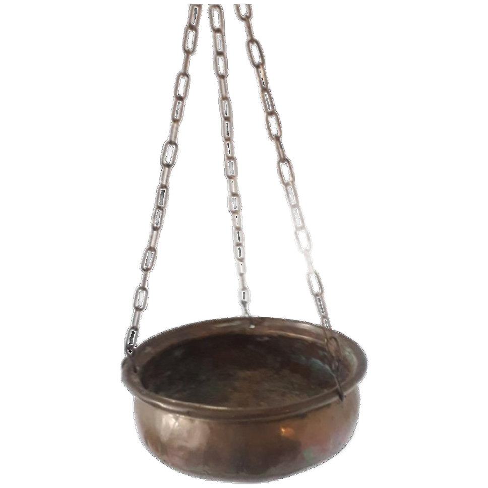 Antieke Hangpot Koperen Hangpot Vintage Pot image 1