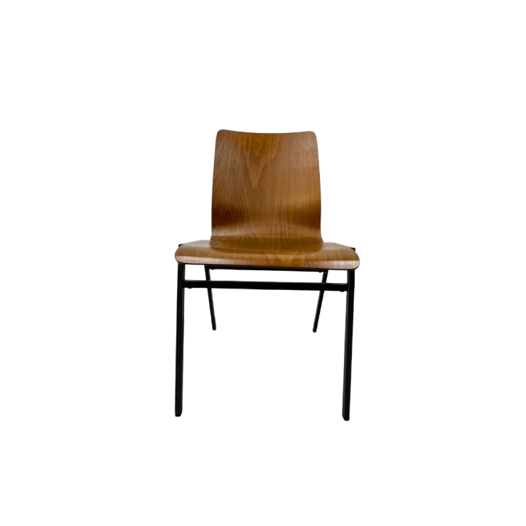 Stoel Multiplex / Plywood - Midcentury Design Hout - Metaal image 1