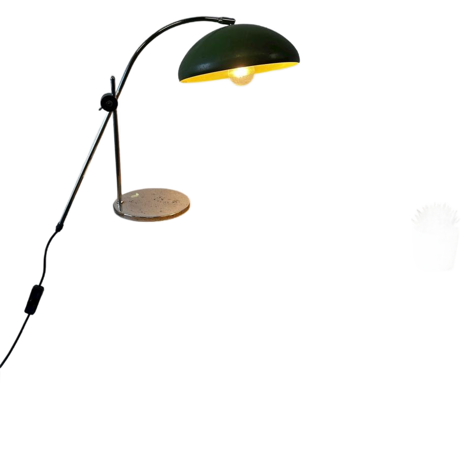 Vintage Industriële Groene Tafellamp / Desk Lamp image 1