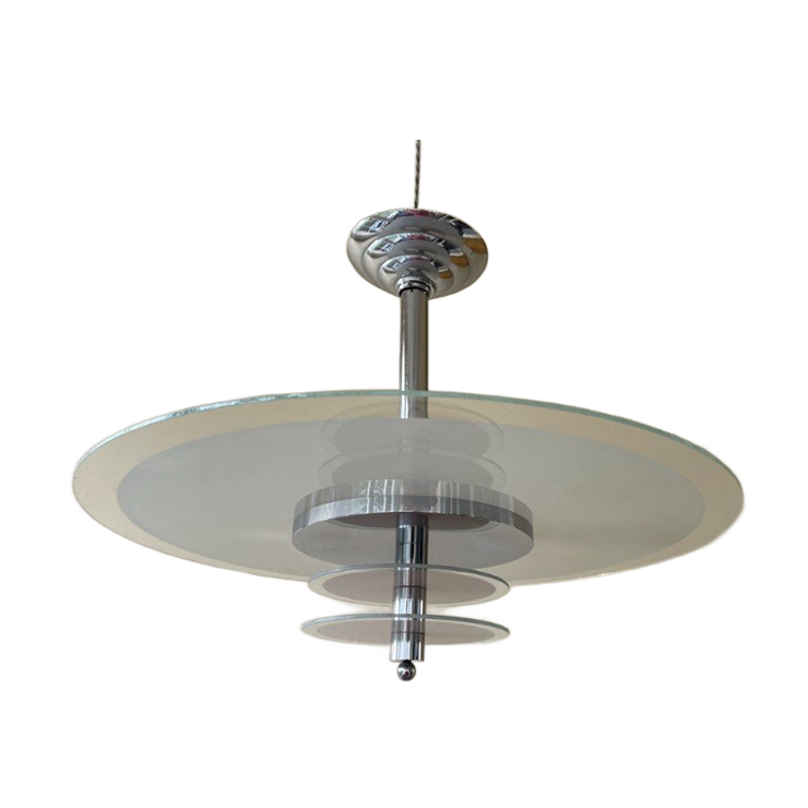 Schijflamp Hanglamp Lamp Jaren 60 Frans image 1