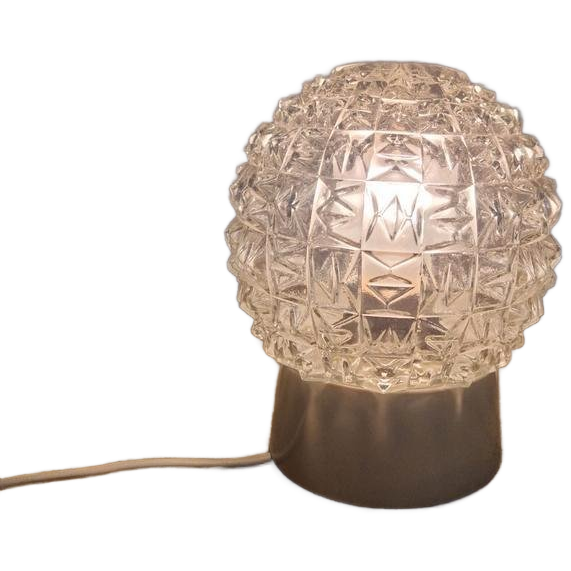 Vintage Mid Century Glazen Plafonniere image 1