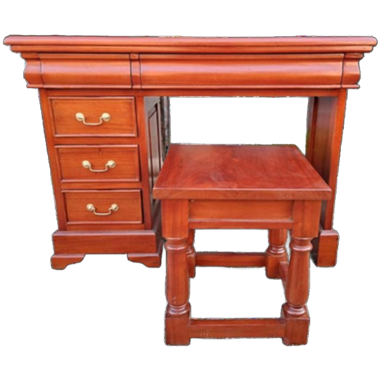 Klassieke Mahonie, Houten Kaptafel, Bureau, Schrijftafel Met image 1
