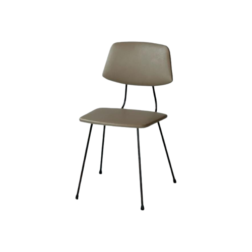 Elsrijk Eetkamerstoel Rudolf Wolf Vintage Beige Taupe Stoel image 1