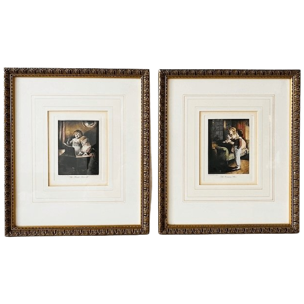 Gesigneerde Kleurengravures Door E.h. Stewart Barok image 1