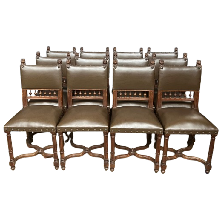 Set Van 12 Stoelen In Renaissancestijl. image 1