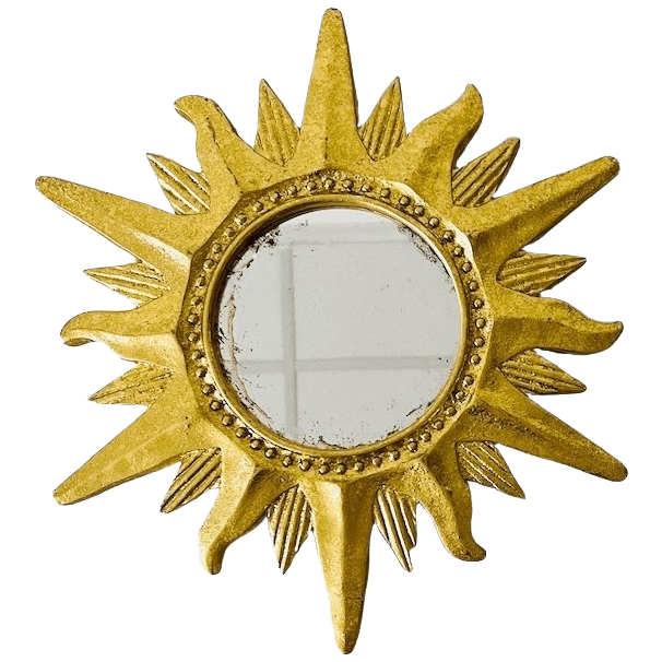 Vintage Gouden Zonnespiegel Hollywood Regency image 1