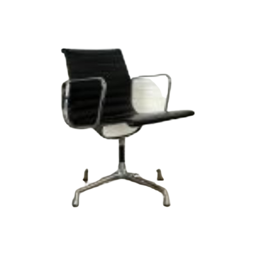 Vitra Ea 108 Zwarte Design Stoel, Ontworpen Door Charles & Ray Eames image 1